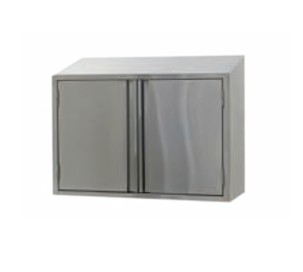Eagle Group WCH-66 66-Inch Wall-Mounted Stainless Steel Cabinet with Hinged Doors, Sloped Top and Fixed Shelf