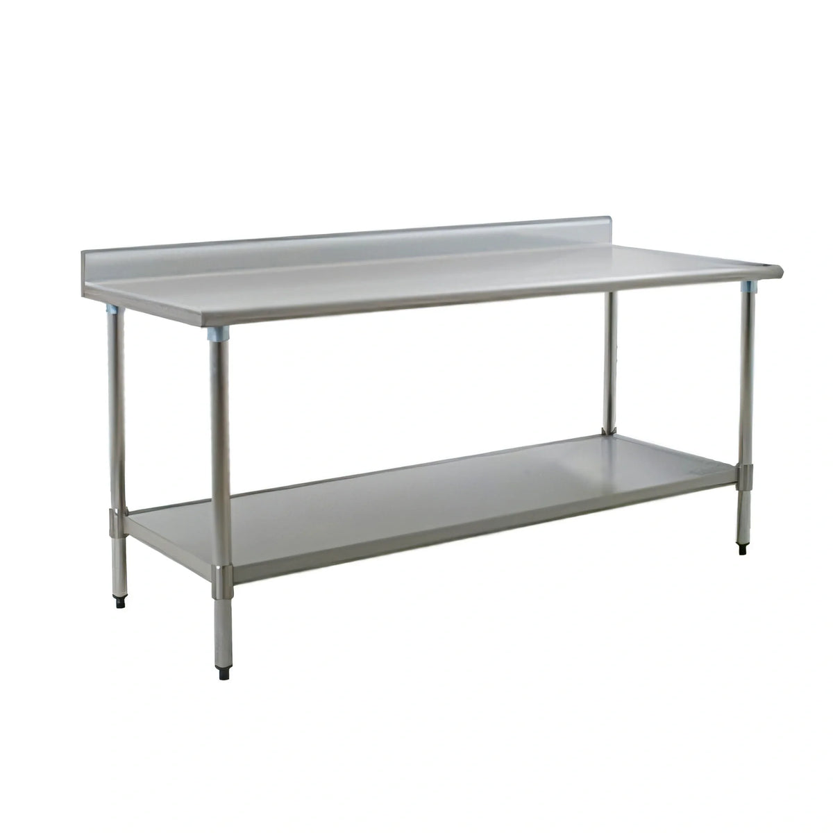 Eagle Group BlendPort® BPT-2448SB-BS 48"W x 24"D 430 Stainless Steel Work Table with 4-1/2" Backsplash and Adjustable Undershelf