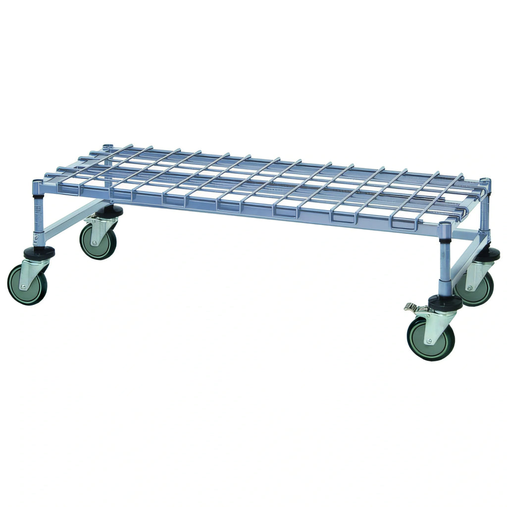 Quantum M18486DGY Mobile Wire Dunnage Platform Rack, 48 x 18 x 12 Inches, Gray Epoxy Antimicrobial, 1,200 lb Capacity