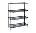 Eagle Group Add-A-Shelf RS4-63-A2148C 4-Tier Stationary Wire Shelving Starter Unit, 48W x 21D x 63H, Chrome