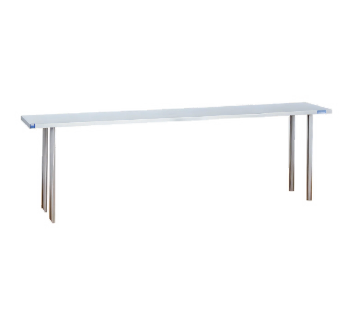 Duke Manufacturing 1056D-7210-16 72-Inch Double-Deck Stainless Steel Table-Mount Work Table Overshelf, 10-Inch Deep, 16-Gauge
