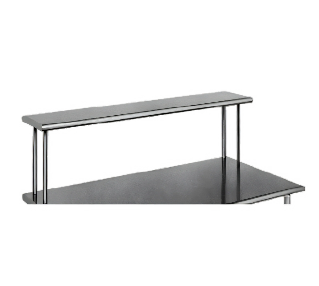 Eagle Group OS1296-16/3 96"W x 12"D x 18"H Table-Mount Single-Deck 16-Gauge 304 Stainless Steel Overshelf
