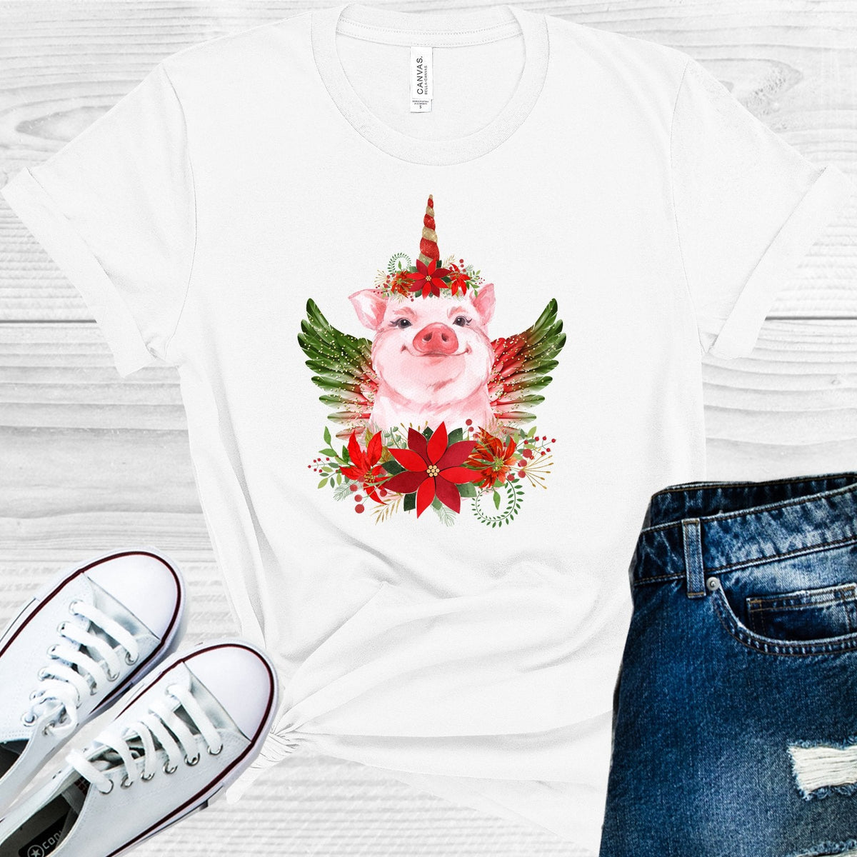 Christmas Pig Graphic Tee