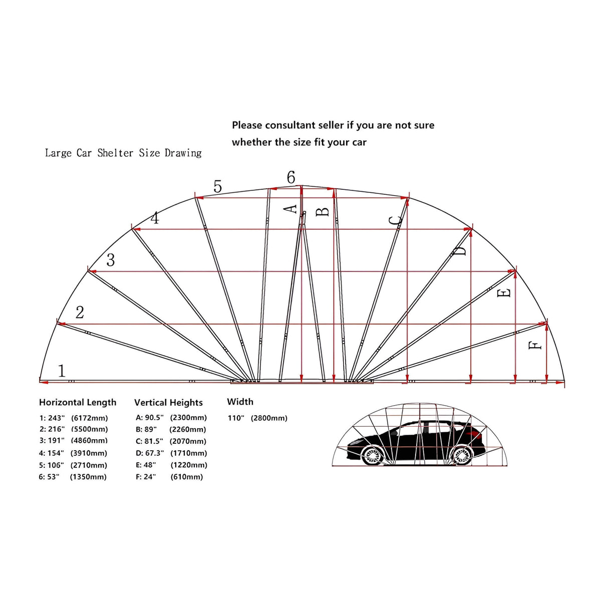 [09X20FT] Premium All-Weather Retractable Steel Frame Carport Canopy For Cars & SUVs (SAK41385)