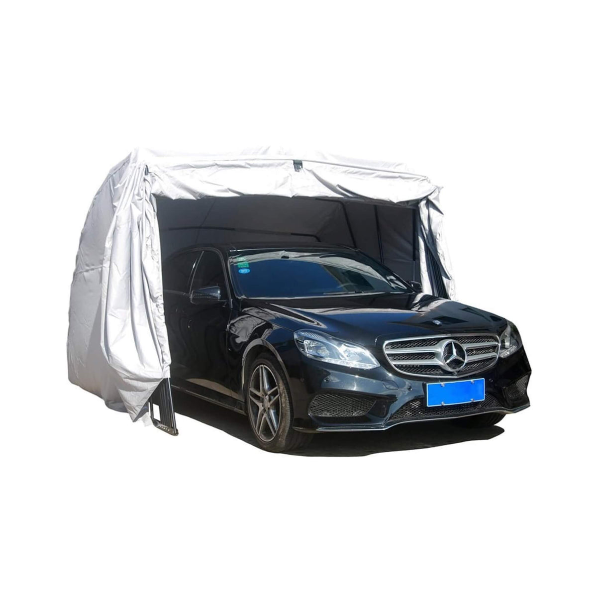 [09X20FT] Premium All-Weather Retractable Steel Frame Carport Canopy For Cars & SUVs (SAK41385)