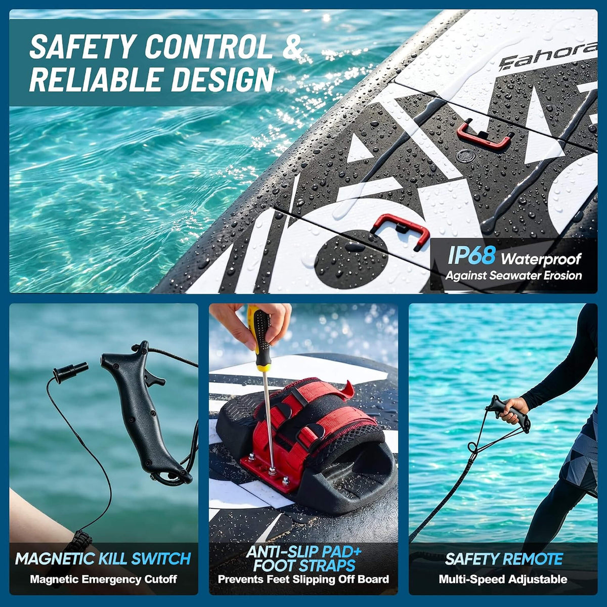 Premium Dual-Speed 12KW Self-Powered Electric Motorized Surfboard (SAK63184)
