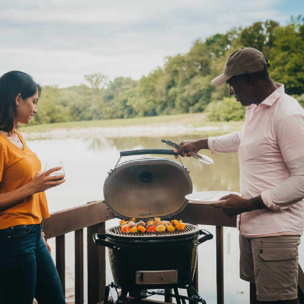 Primo Oval XXL Black Ceramic Kamado Charcoal Grill [PGCXXLH] (SAK25674)