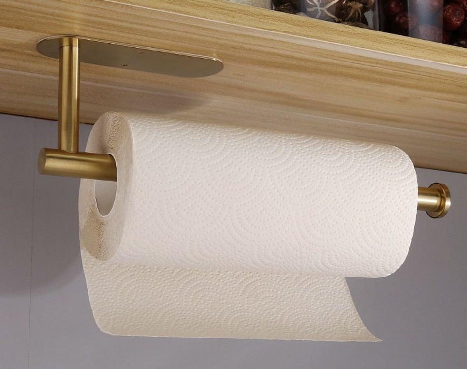 Gold Self-Adhesive Paper Towel Holder