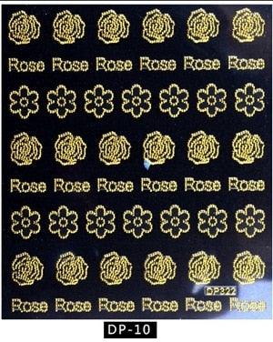 New Vintage Gold Metal Foil Decal Rose Flowers Butterfly Letter Designs Nail Stickers Decorations Metallic Curve Strip Line Nail Decal Self-Adhesive 3D Wave Design Decoration for Women Girls Adhesive Striping Tape Nail Art Stickers