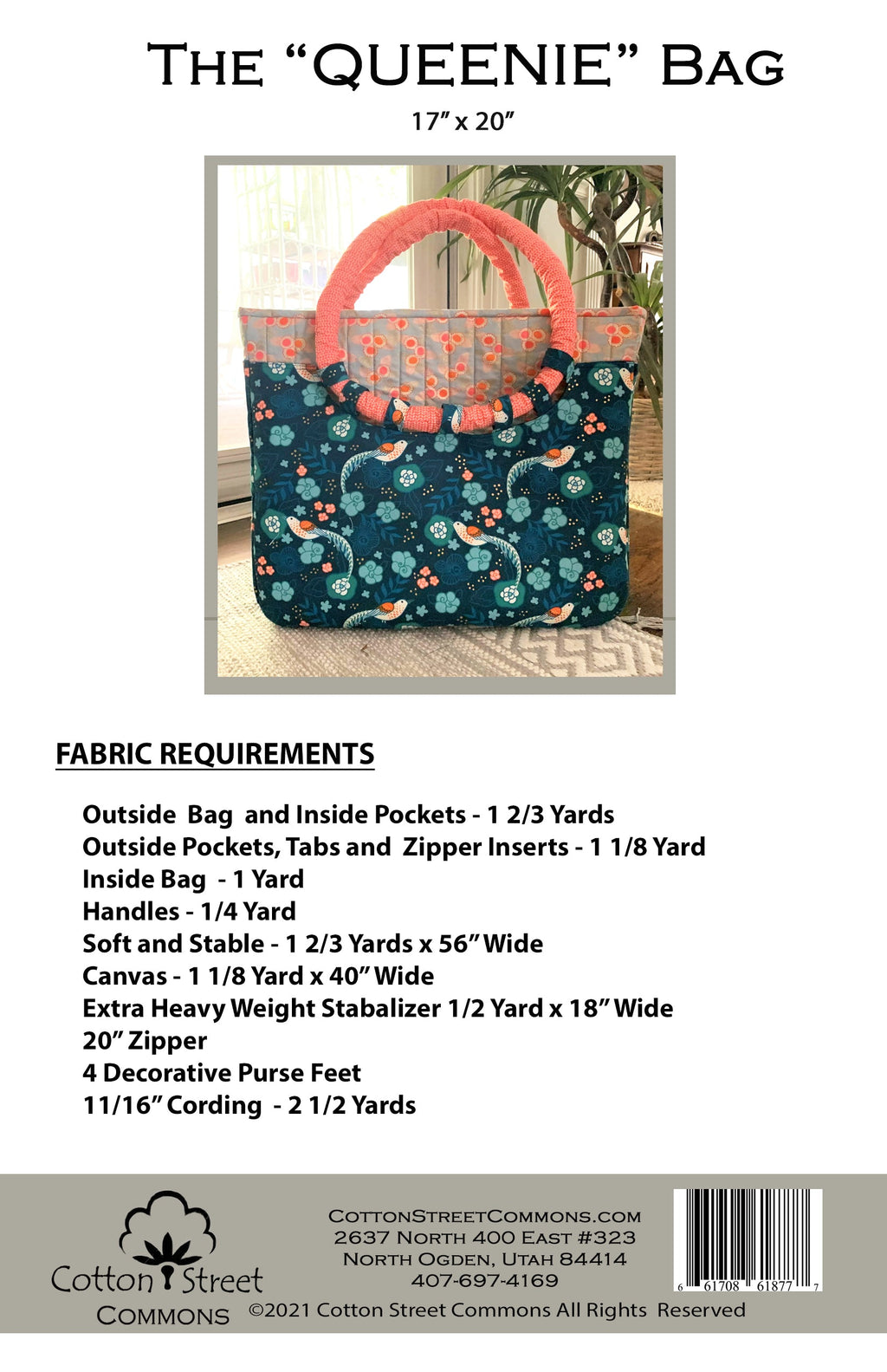 The Queenie Bag  Downloadable Pattern
