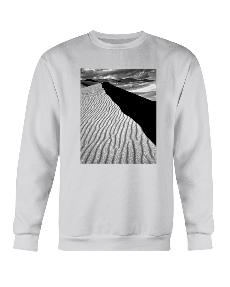 Sunset over Sand Dunes, Desert, Sand Dunes, Sunset, Moss Apparel, Unisex Crewneck Sweatshirt