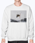 Big Air Jumper, Extreme Sports, French Alps, Moss Apparel, Unisex Crewneck Sweater