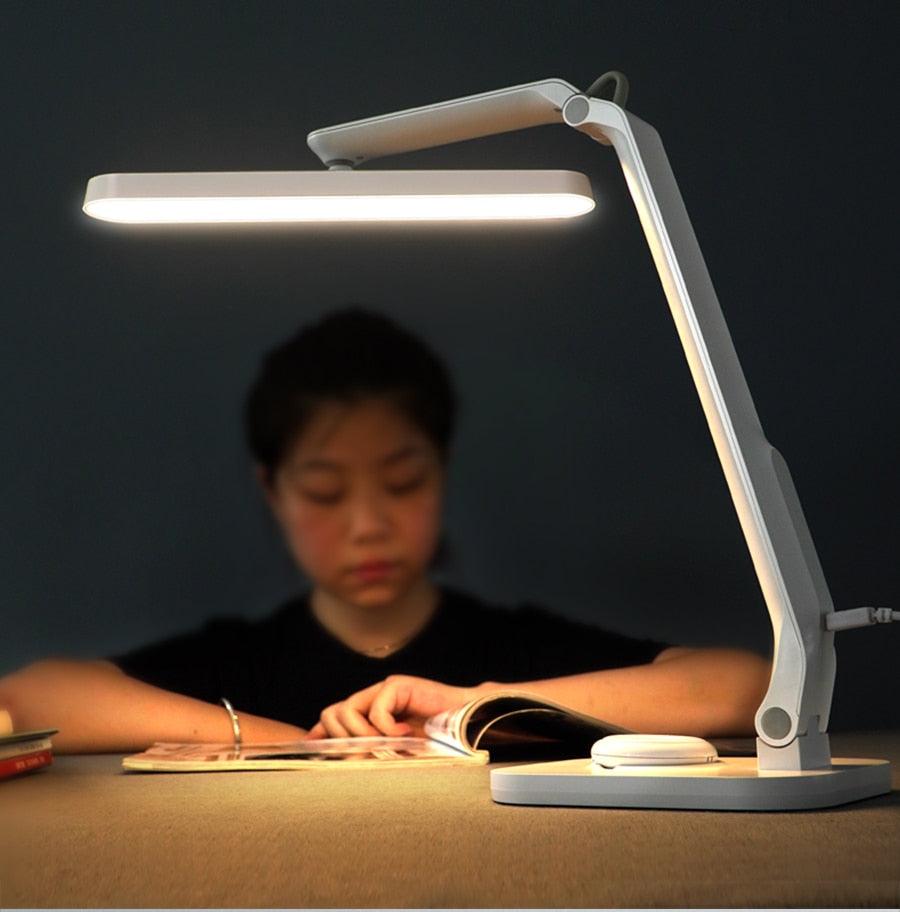 Remote Control LED Desk Lamp Eye-Caring Adjustable Office Lamp USB Charging Touch Control Memory Function Reading Table Lights Decorative Table Lamp Cute Study Lamps for Bedroom Décor