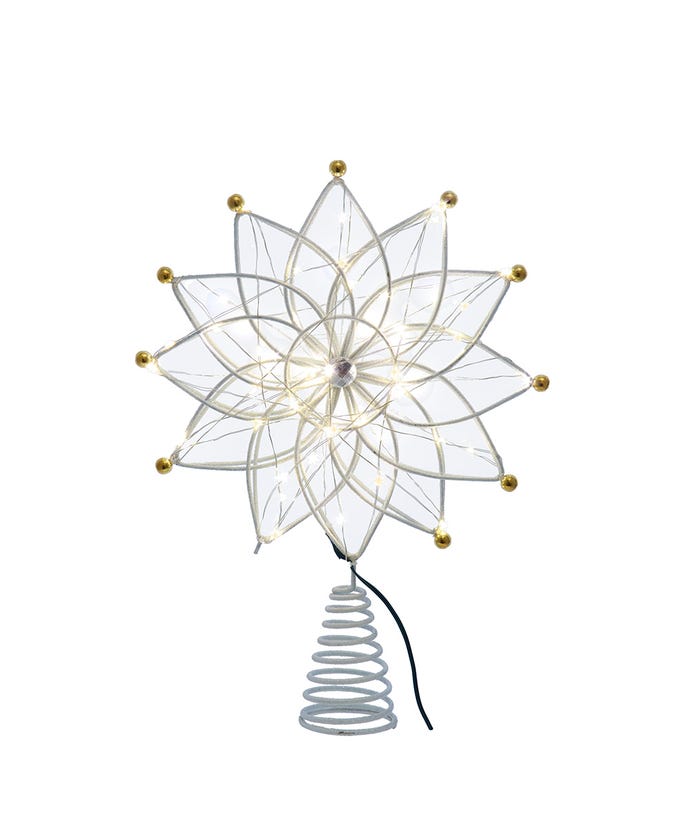 Radiant 12-Point Lighted Star Treetop - 14.5 Inches