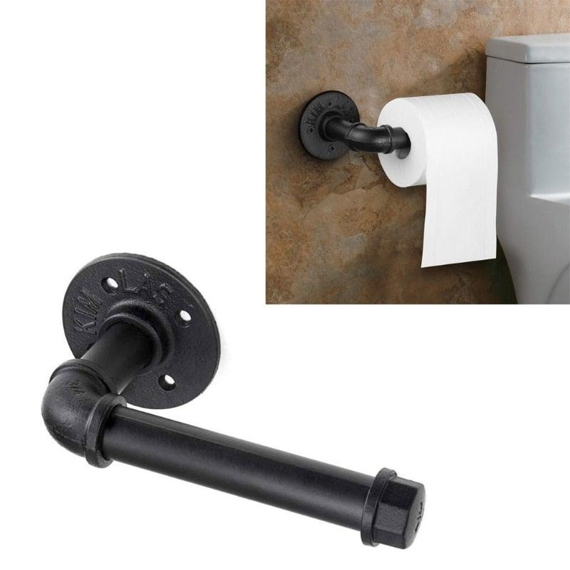 Rustic Industrial Pipe Toilet Paper Holder