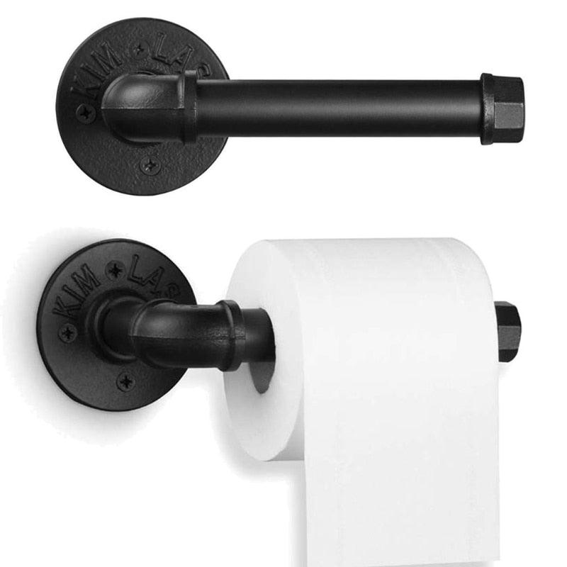 Rustic Industrial Pipe Toilet Paper Holder
