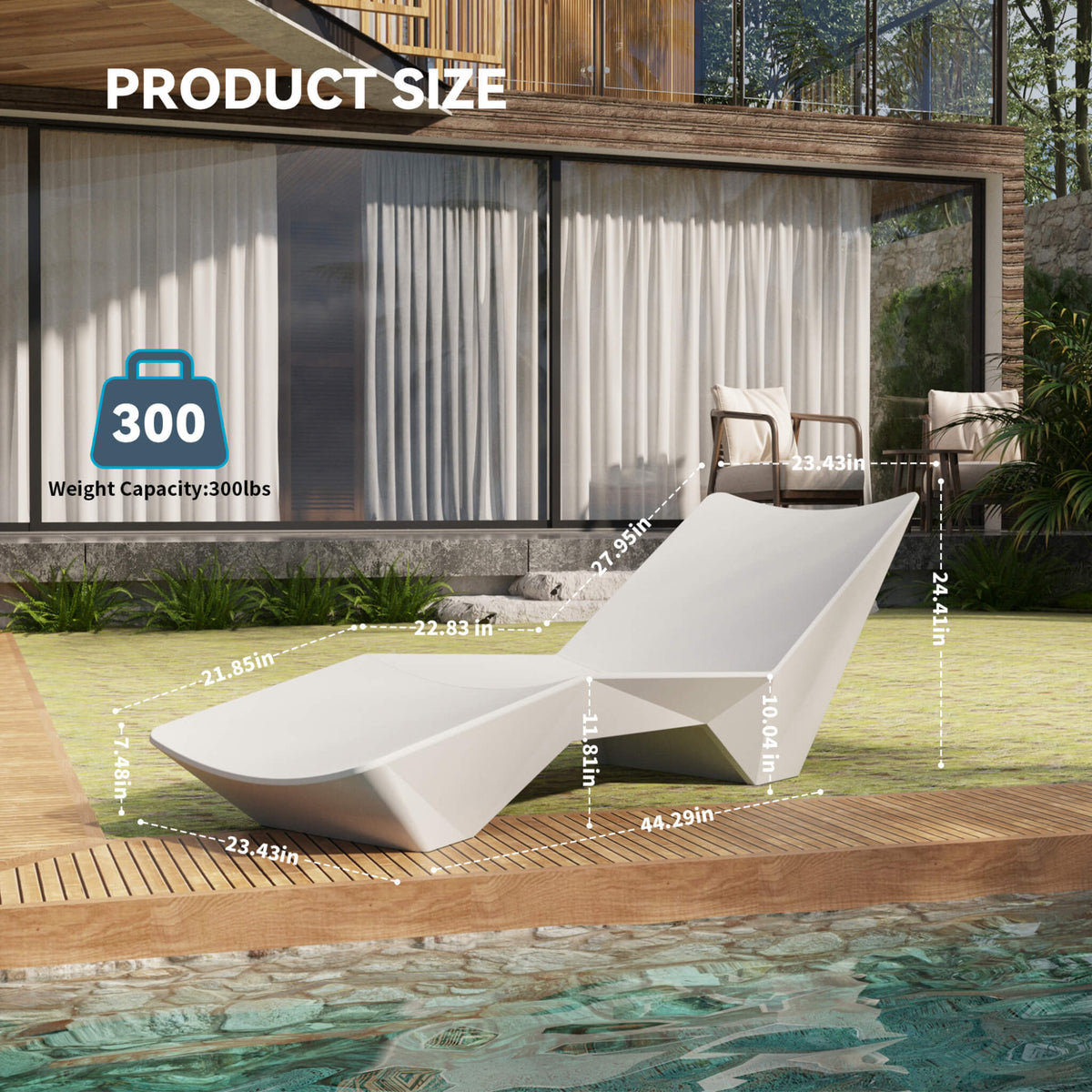 S-Shaped Outdoor Natural Arc Pool Lounger (SAK82405)
