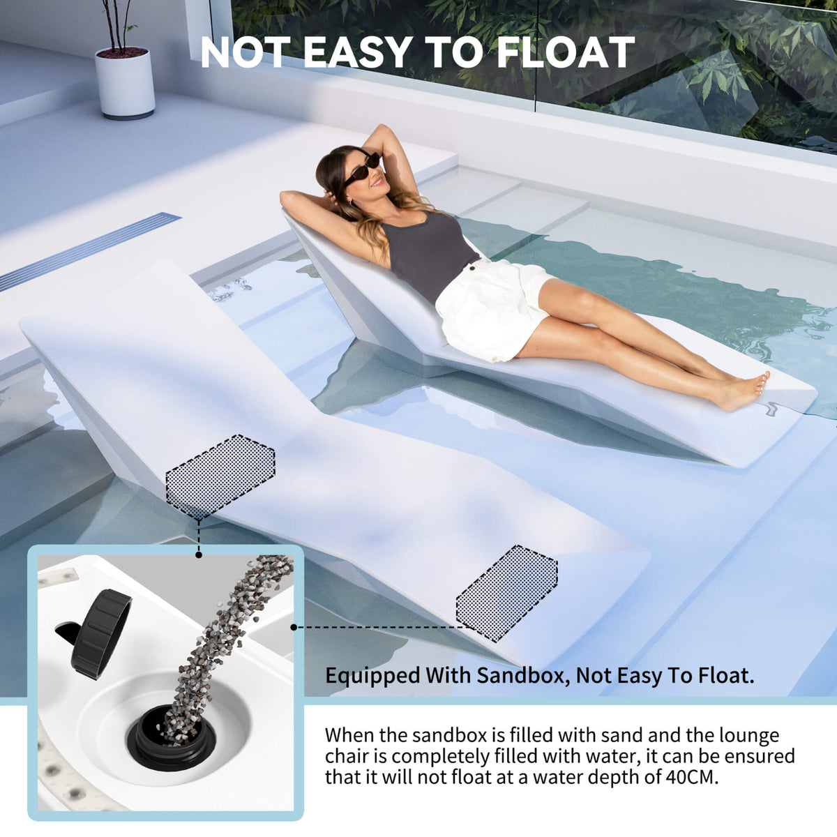 S-Shaped Outdoor Natural Arc Pool Lounger (SAK82405)