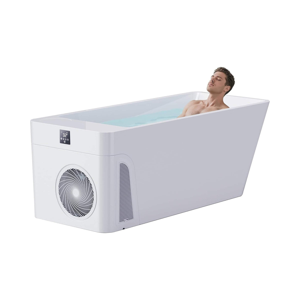 Smart 1-Piece Freestanding Full-Body All-In-One Cold Plunge Tub With Built-In Water Chiller (SAK56280)