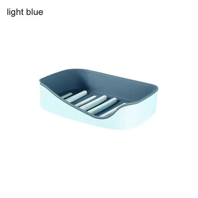 No-Drill Double-Layer Soap & Sponge Rack
