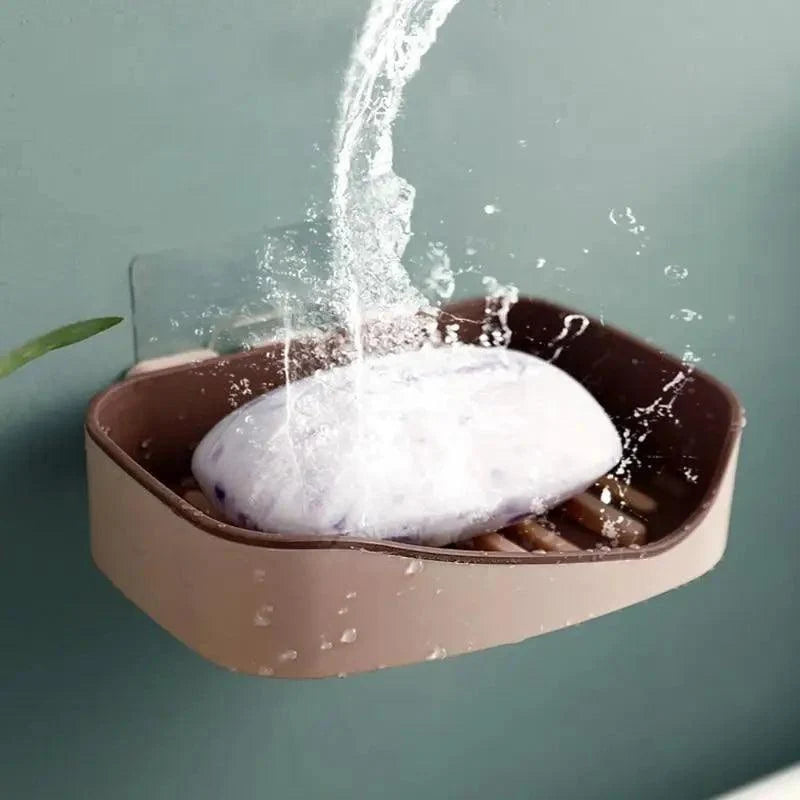 No-Drill Double-Layer Soap & Sponge Rack
