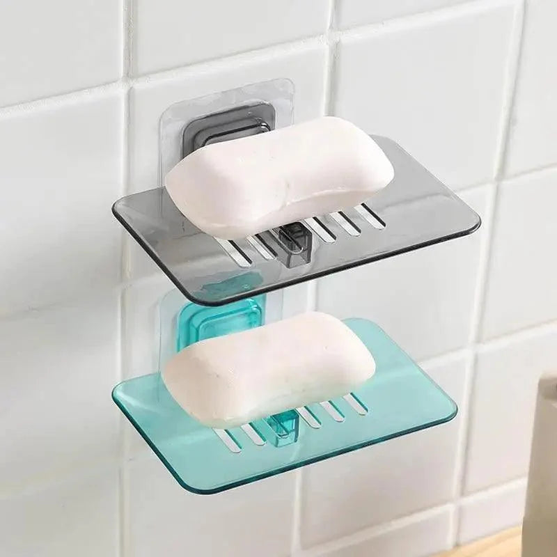 No-Drill Double-Layer Soap & Sponge Rack