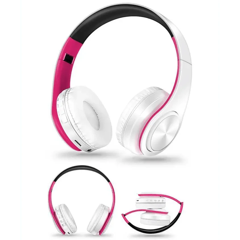 Stylish Wireless Bluetooth Headphone Stereo Headset Music Headset Foldable Wireless and Wired Stereo Headset Micro SD/TF FM For Cell Phone PC