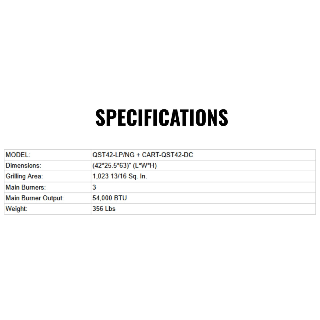 Summerset Quest Grill With Rear Infrared Burner, Rotisserie Kit, & Drop-In Griddle Plate [QST] (SAK51437)