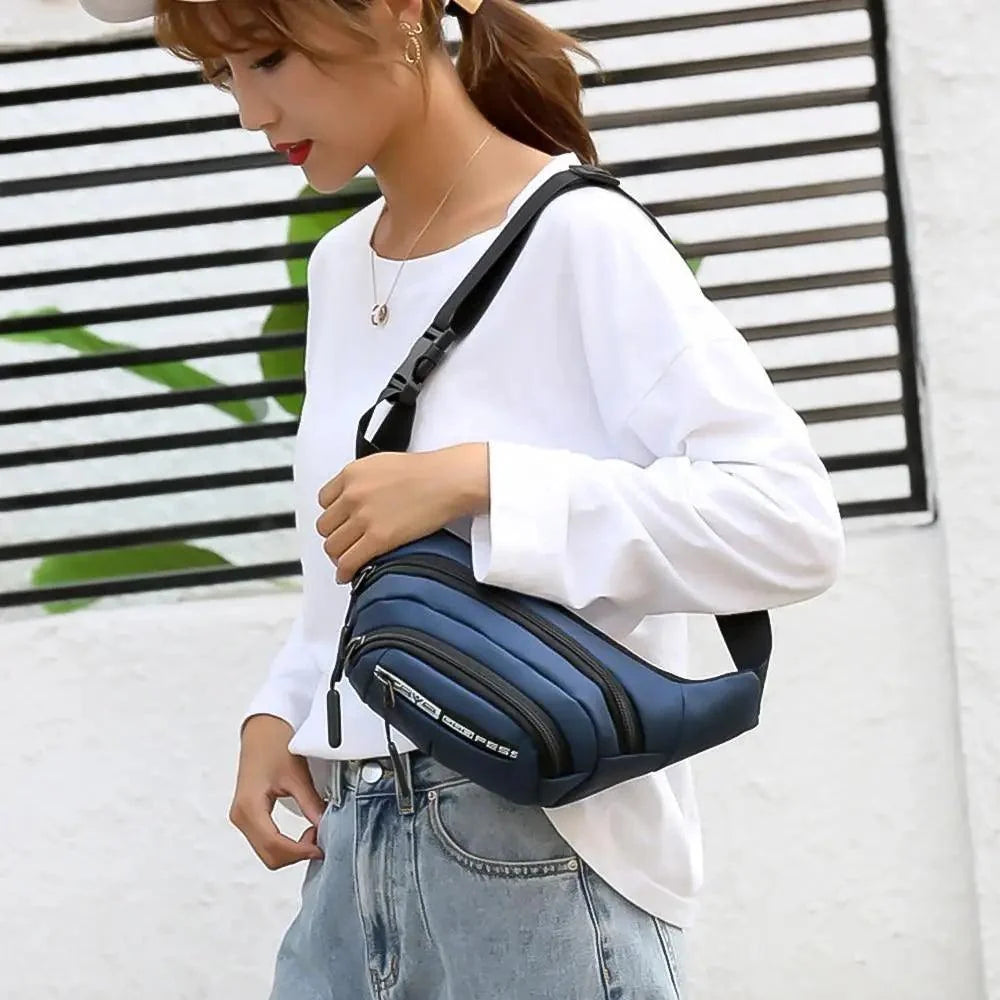 Trendy Waist Pouch Bag Hip Pack With Adjustable Straps for Casual Travel Hiking Running Outdoor Sports Classy Money Pouch Waist Bag
