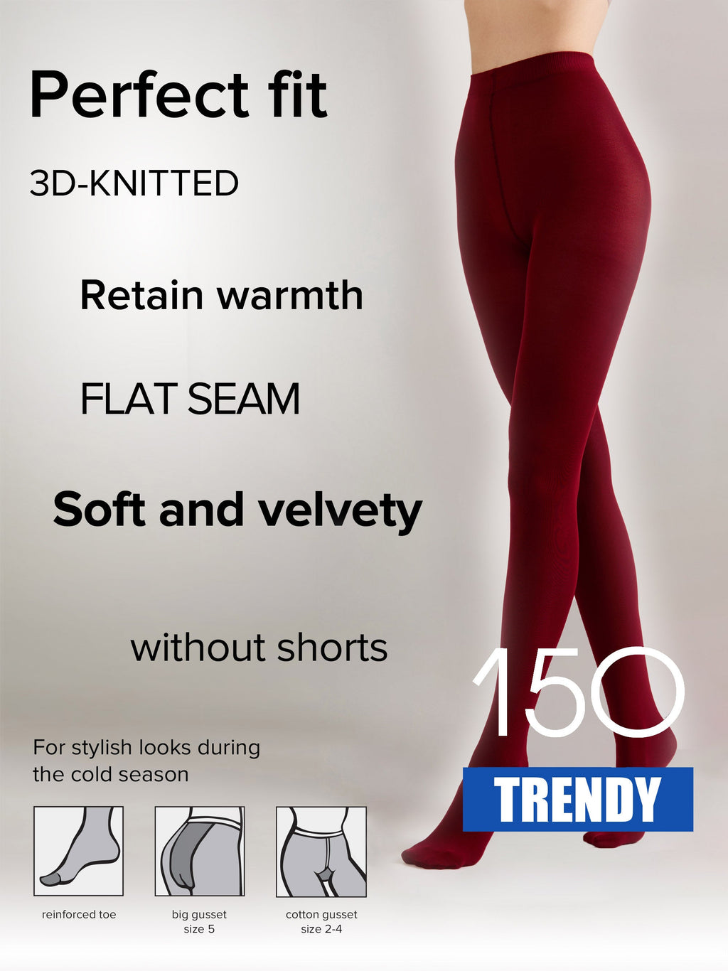 Tights Conte Trendy 150 Den - Microfiber 3D effect