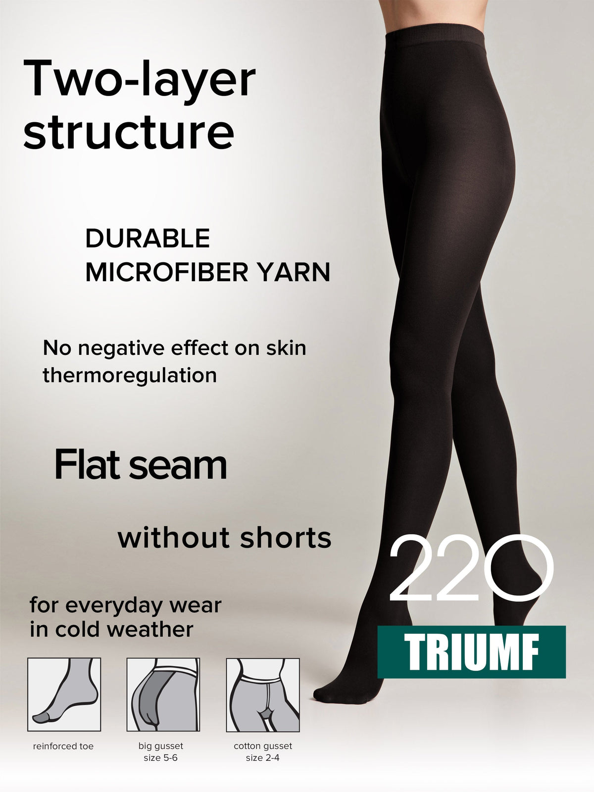 Tights Conte Triumf 220 Den - Warm Opaque Microfiber