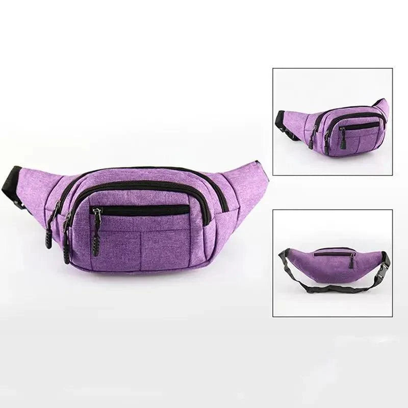 Unisex Classic Design Sports Fanny Pack Stylish Waist Bag Large Capacity Outdoor Travel Waist Bag