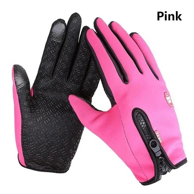 Unisex Touchscreen Winter Thermal Warm Outdoor Gloves Sports Full Finger Fashion Colored Gloves For Men And Women