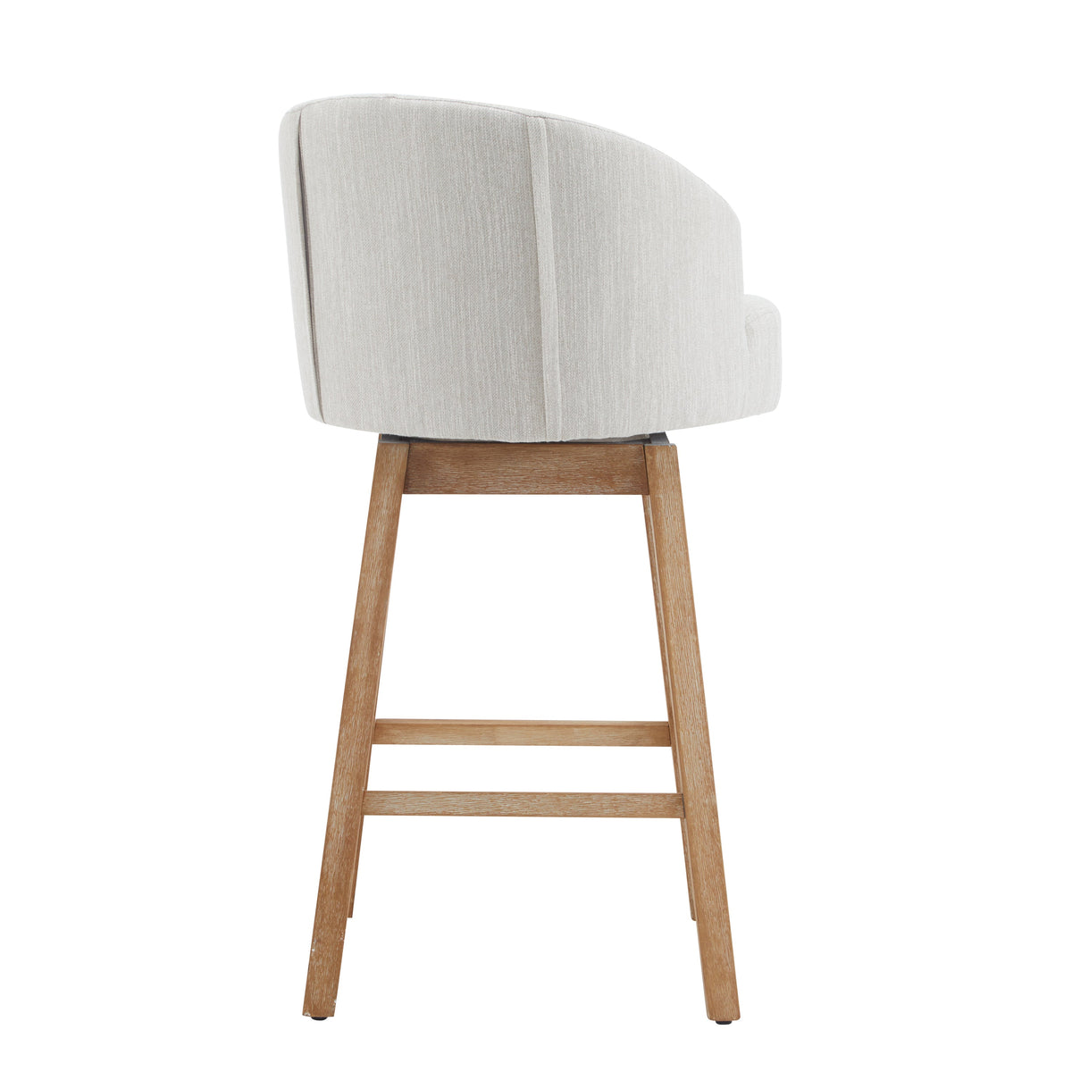 Upholstered Swivel Counter Stools with Backrest – Set of 2