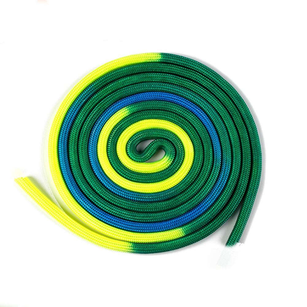 Wear-resistant Yoga Competition Jump Rope Training Exercise Fitness Indoor Outdoor Artistic Gymnastics Rainbow Color Rhythmic Gymnastics Arts Rope Solid Training Rope For Professional Competition Home Fitness