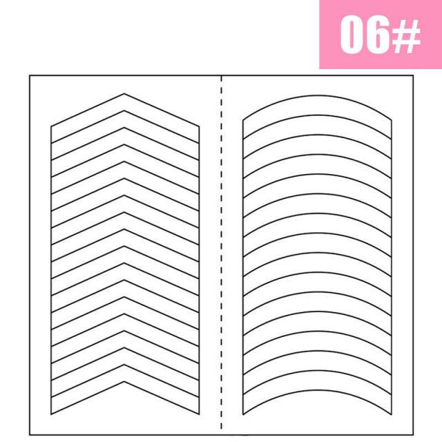White French Manicure Strip Nail Art Form Fringe Tip Guides Sticker Line Tips Decoration Tool Tattoos Kids Nails Art Decoration Nail Strips Shiny French Tip Guides Stickers French Nail Stickers Form Fringe Guides for Decoration