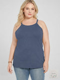 Aveto Trendy Plus Size Halter Tank Top, Size 2X