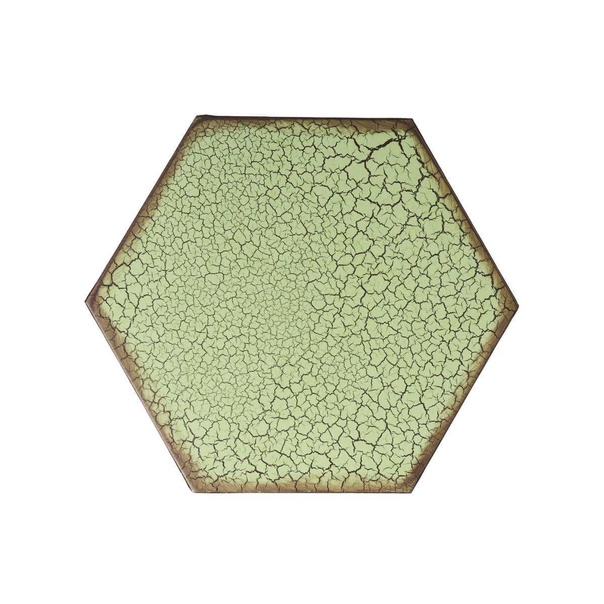Galore 14" Side Table with Sunburst Cut Out Design - Green or Teal
