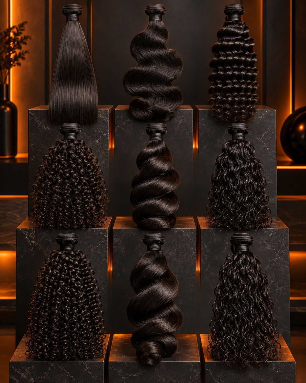 Hair extension texture collection